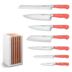 Pink Himalayan Salt Knife Block Set 8 Piece