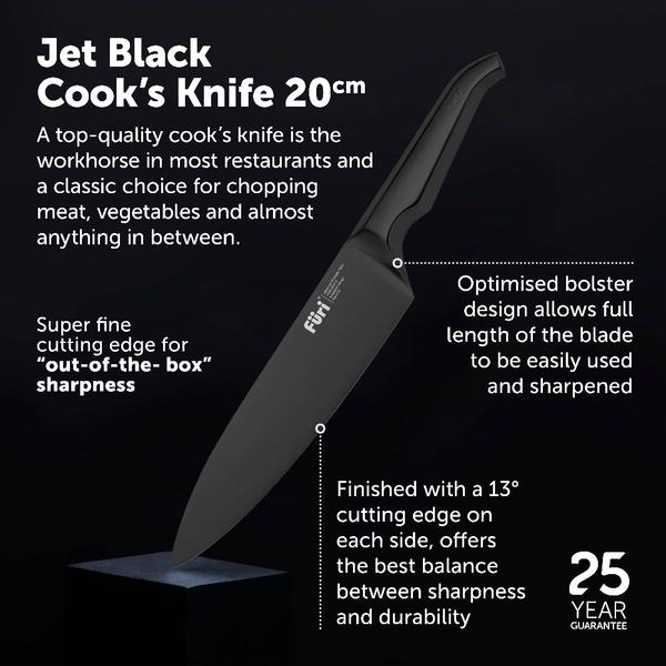 Pro Jet Black Cook's Knife 20cm