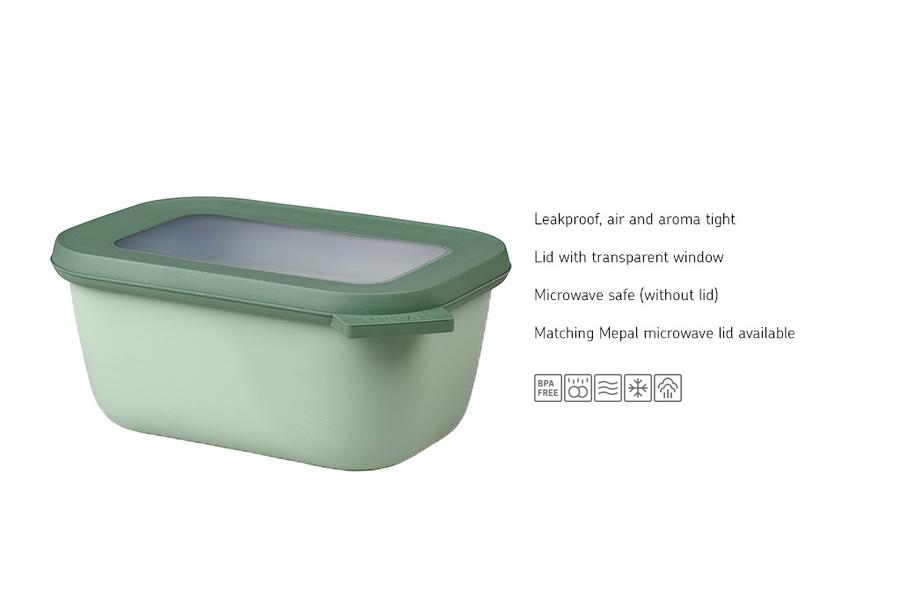 Cirqula Rectangular 3 piece large set in Nordic sage
