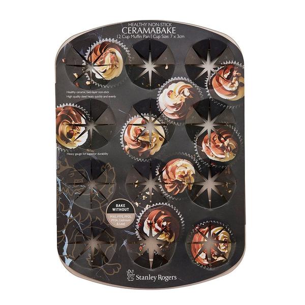Ceramabake Non-Stick Ceramic 12 cup Muffin Pan