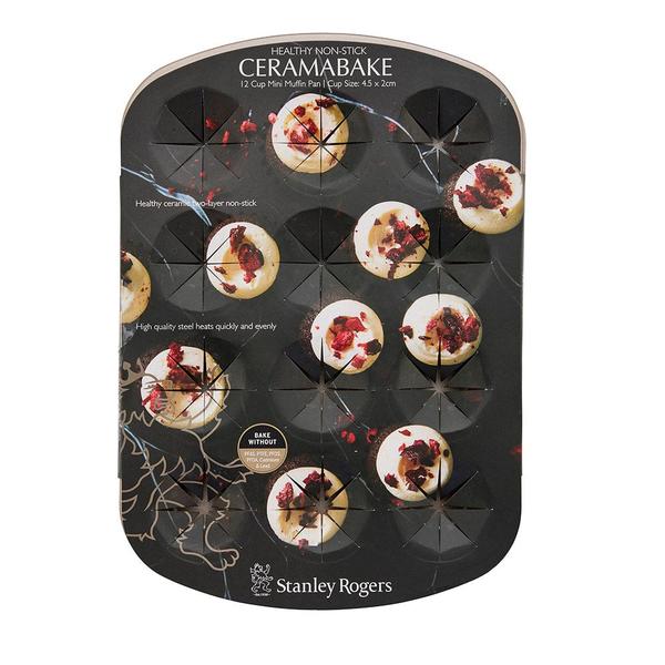 Ceramabake Non-Stick Ceramic 12 cup Mini Muffin Pan