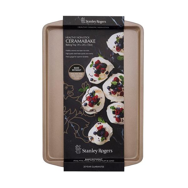 Ceramabake 34 x 24 x 1.5cm Non-Stick Small Ceramic Baking Tray