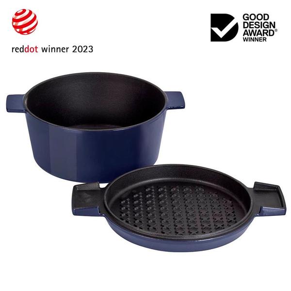French Oven Grill Duo Midnight Blue 24cm / 3.5L