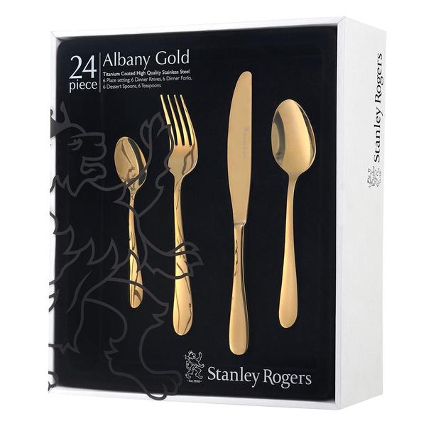 Albany Gold 24 Piece Cutlery Set