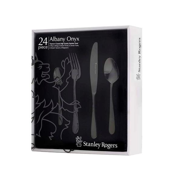 Albany Onyx 24 Piece Cutlery Set