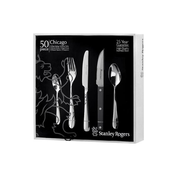 Chicago 50 Piece Cutlery Set with Steak Knives