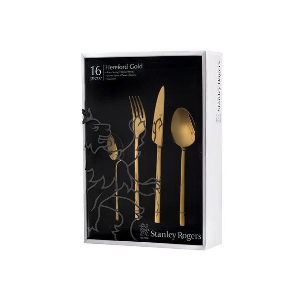 Hereford Gold 16 Piece Cutlery Set