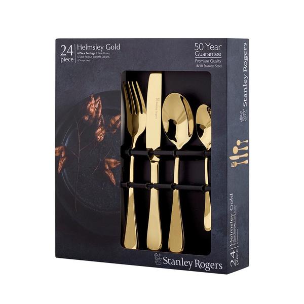 Helmsley Gold 24 Piece Cutlery Set