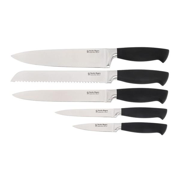Black Oval Knife Block  6 Piece Set