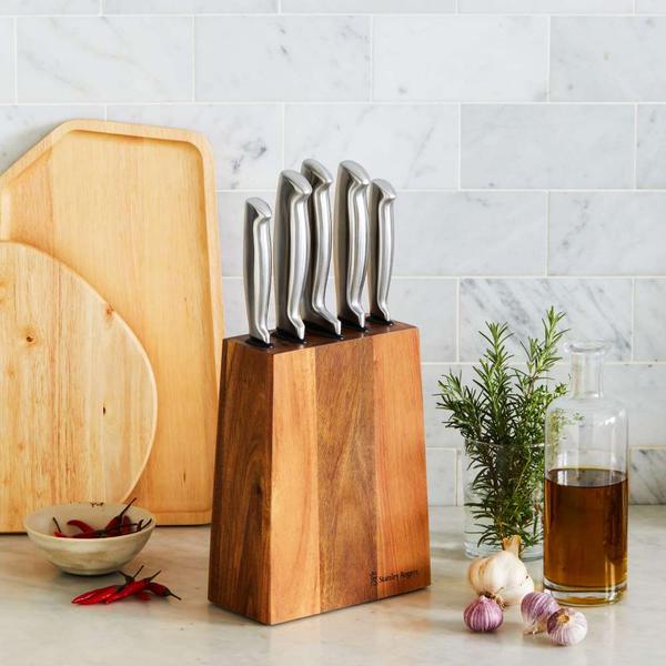 Tapered Vertical  Knife Block  6 Piece Set