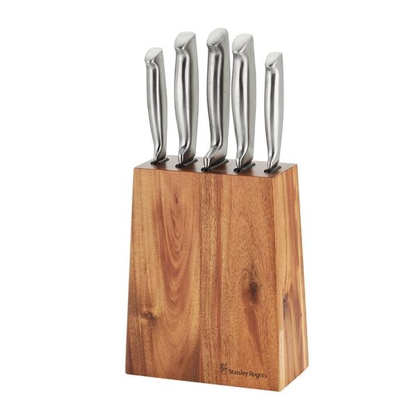 Tapered Vertical  Knife Block  6 Piece Set