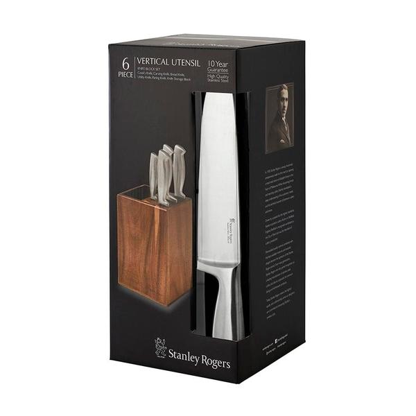 Vertical Utensil Knife Block  6 Piece Set
