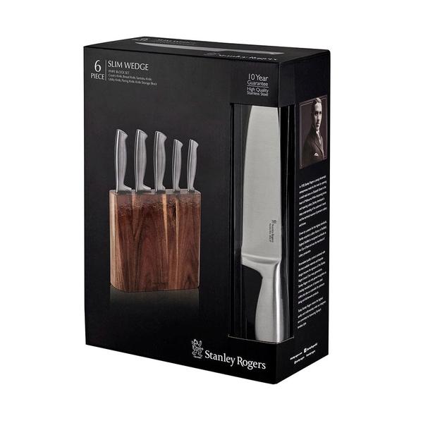 Slim Wedge  Knife Block 6 Piece Set