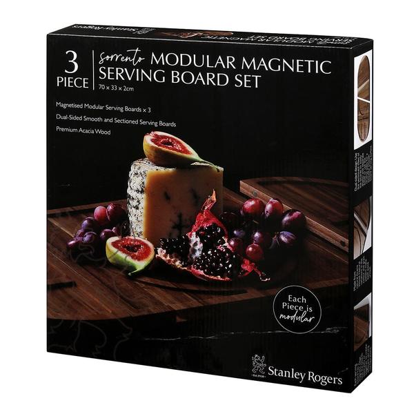 Sorrento Modular Magnetic 3 Piece Serving Board Set