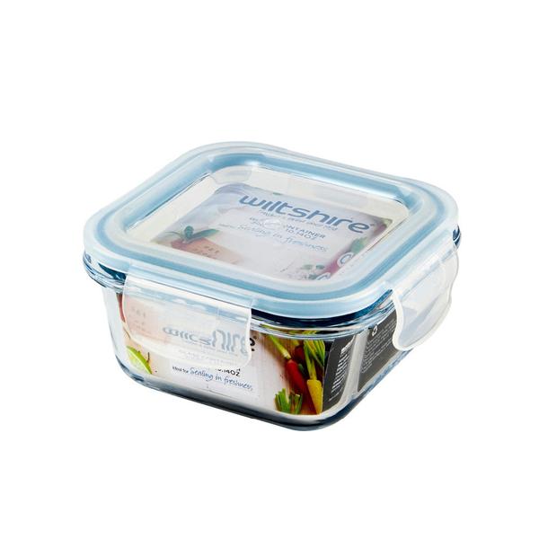 Glass Food Container Square 800ml