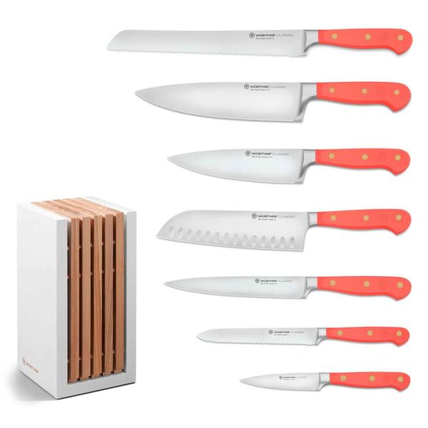 Pink Himalayan Salt Knife Block Set 8 Piece
